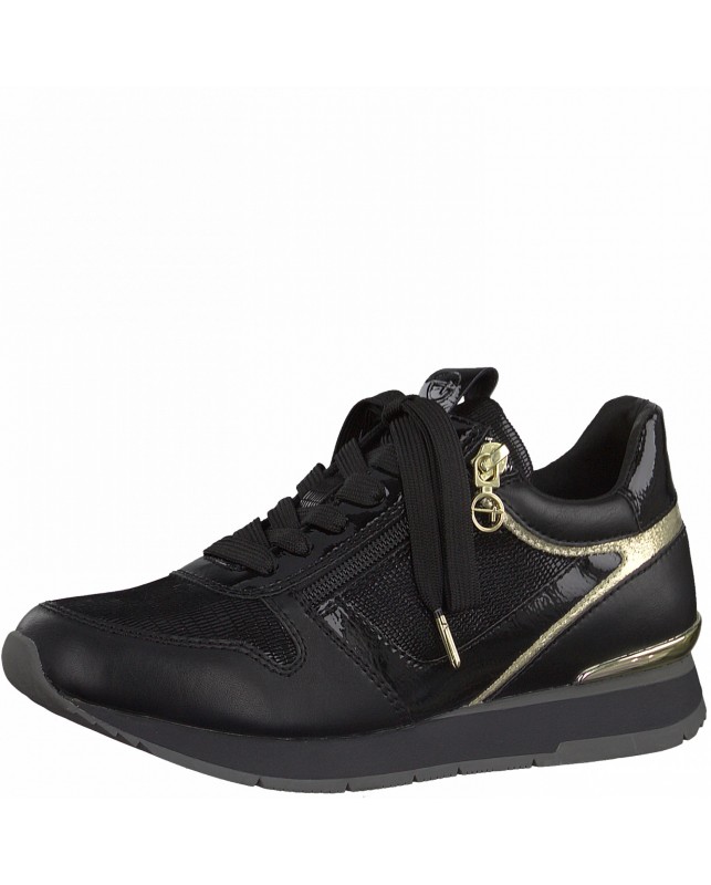 TAMARIS-SMEAKER BLACK/GOLD-BLACK/GOLD