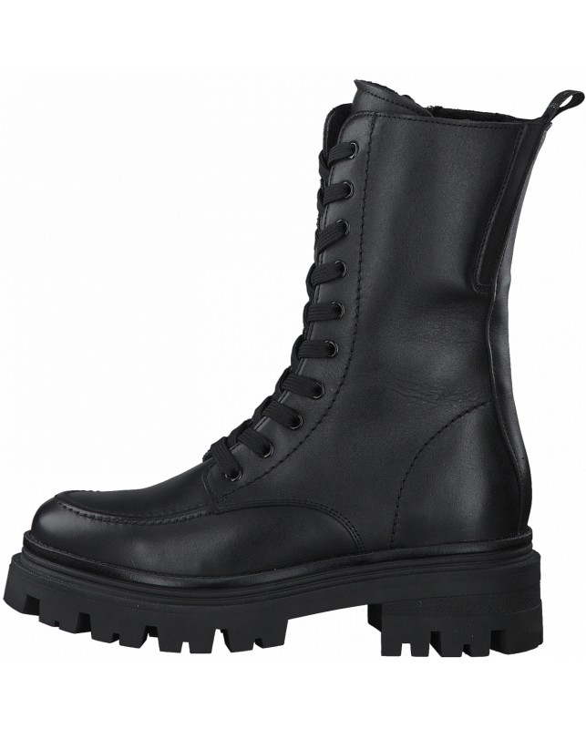 TAMARIS-BLACK LEATHER-BLACK