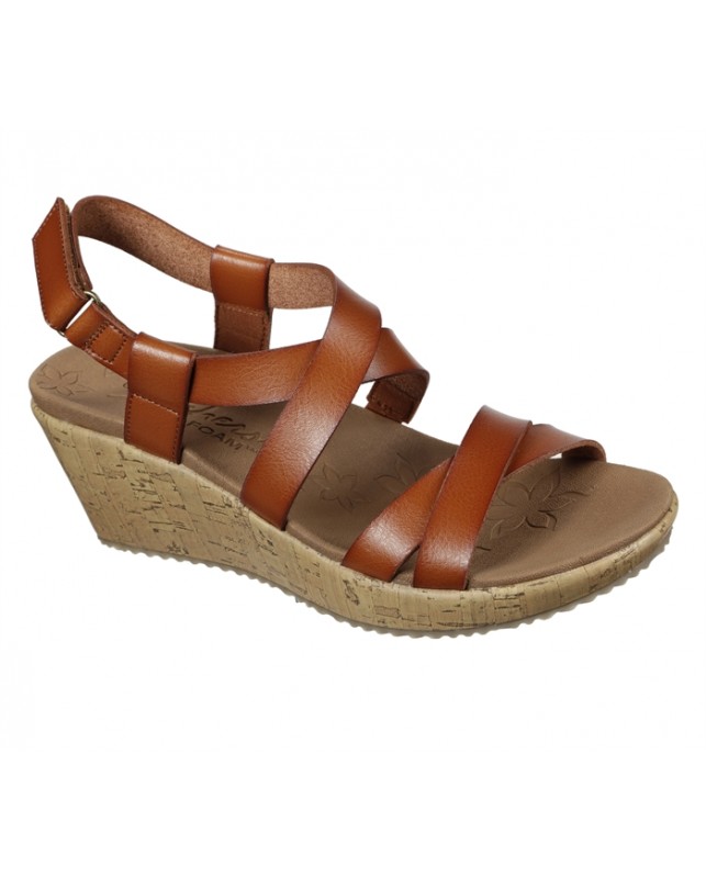 Skechers-WOMENS BEVERLEE-DANCE MOVES-LUG COGNAC