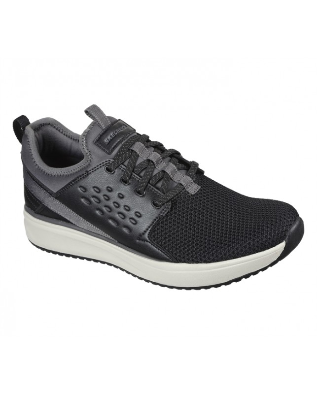 Skechers-MENS CROWDER-BKGY BLACK GREY
