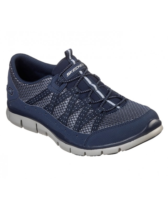 Skechers-WOMENS GRATIS CLOUD-NAVY