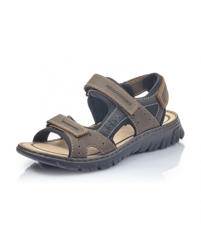 Rieker-RIEKER SANDAL-BRUN KOMBI