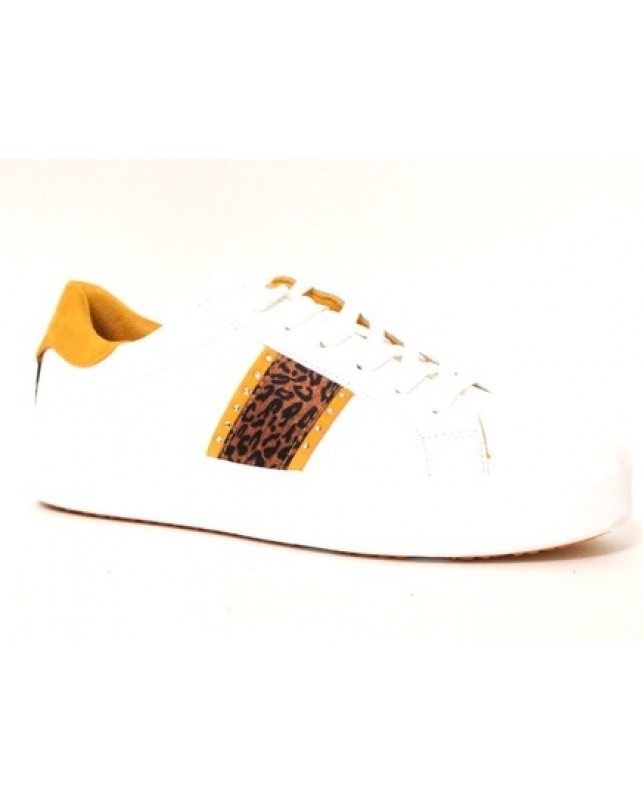 TAMARIS-WHITE/LEOPARD-WHT/LEO