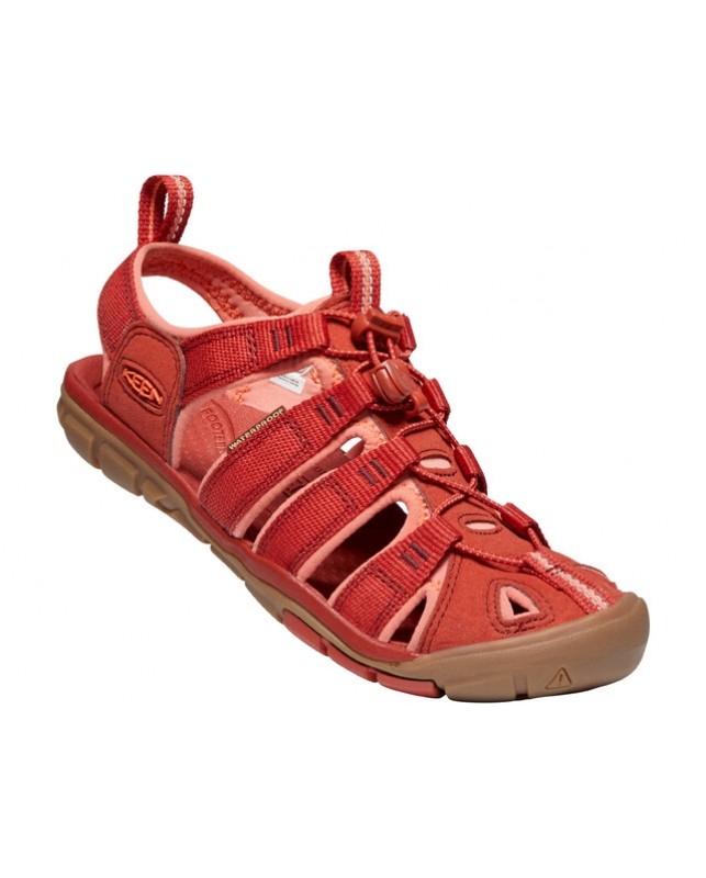 KEEN-KE CLEATWATER CNX W DARK RED-RED.CORAL