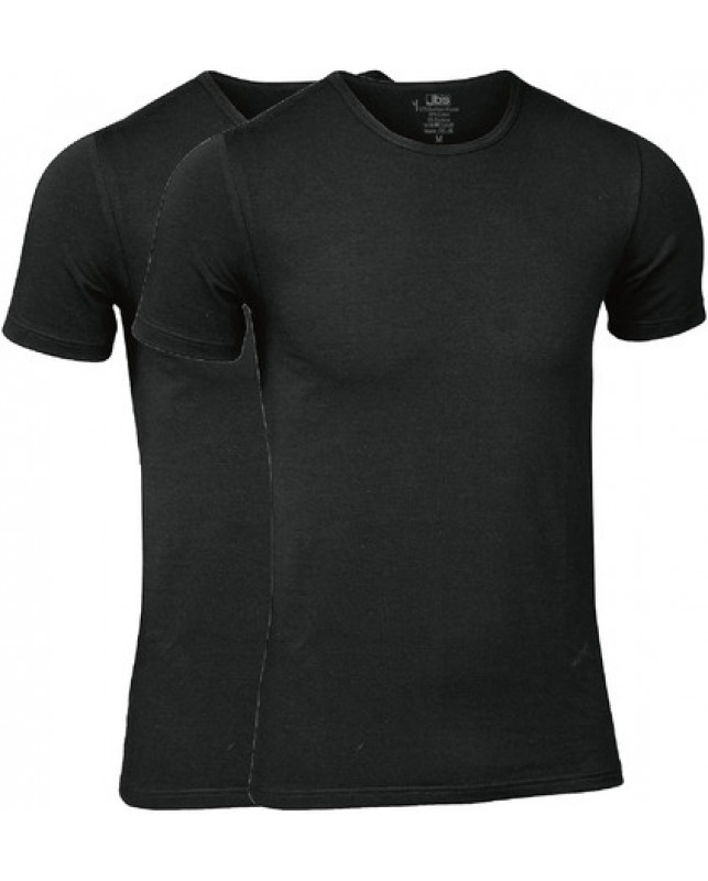 JBS-2-PACK FSC O-NECK BAMBOO BLACK-BLACK