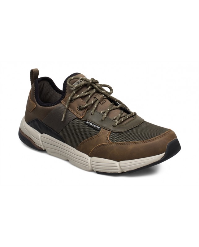 Skechers-MENS METCO PARKEN-OLIVE BROWN