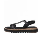 TAMARIS-TAMARIS SANDAL-BLACK/PEWTER