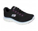 Skechers-WOMENS FLEX APPEAL 4.0 WATERPR-BKPR