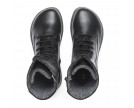 NEW FEET-HIGH BOOT WITH LACE AND ZIPPER-BLACK