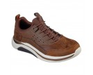 Skechers-MENS RELAXED FIT DELAMO-DARK BROWN