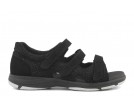 NEW FEET-SANDAL W HEELCAP & 3 VELC-BLACK