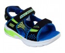 Skechers-BOYS E-II SANDAL-BLACK LIME