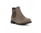 GREEN COMFORT-STRIKE CHELSEA BOOT W. BUCKLE-TAUPE